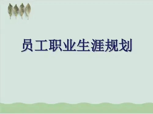 员工职业生涯规划课程培训PPT课件( 49页)