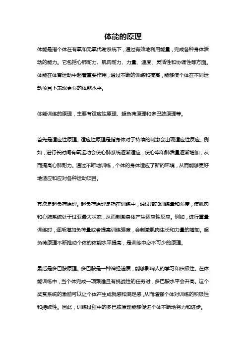 体能的原理