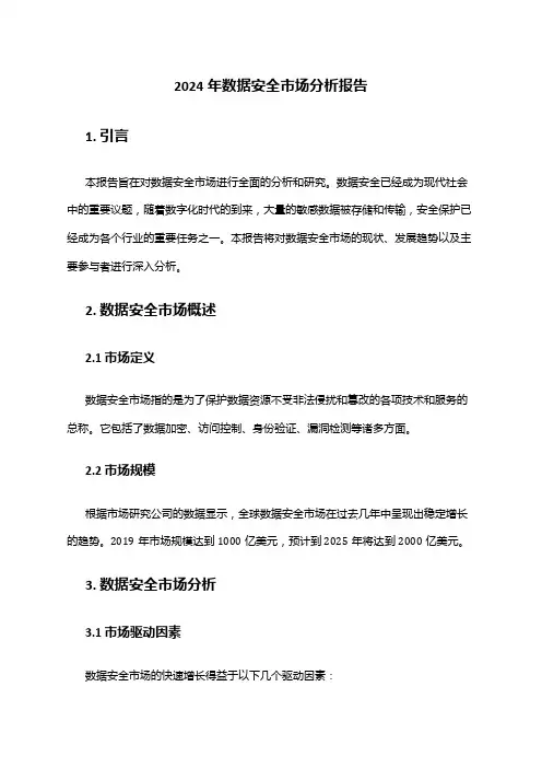 2024年数据安全市场分析报告