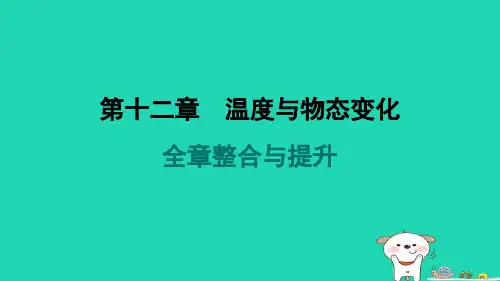 安徽省2024九年级物理全册第十二章温度与物态变化整合与提升课件新版沪科版