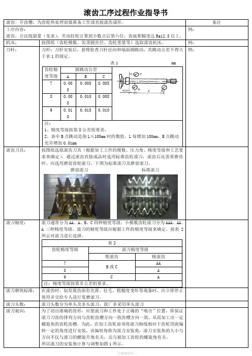 滚齿工艺