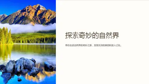 《探索奇妙的自然界》课件