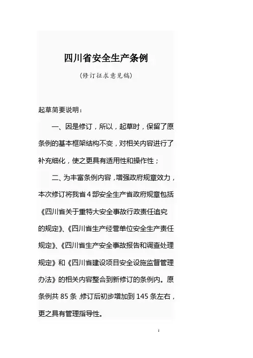 四川省安全生产条例