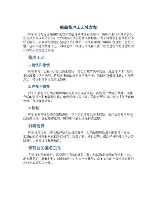 船舶修理工艺总方案