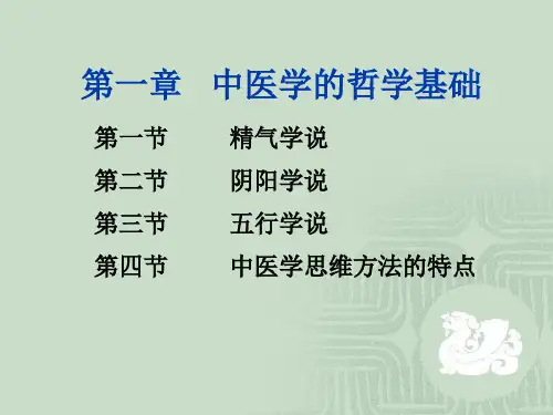 中医学的哲学基础【推荐-PPT】