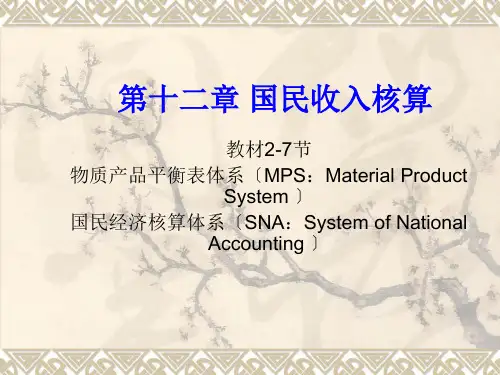 宏观经济学 第十二章 国民收入核算