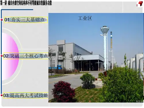 高三地理一轮复习 第一讲 城市内部空间结构不同等级城市的服务功能全程揭秘课件 新人教版