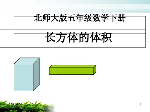 北师大版五年级下册数学《体积单位》(共22张PPT)