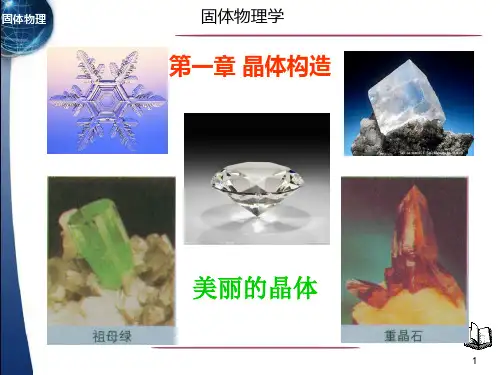 固体物理 第一章  晶体结构1-3
