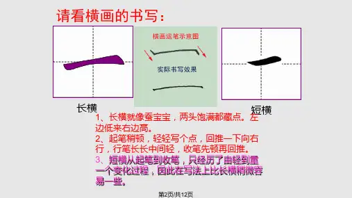 小学写字教学横与竖的书写