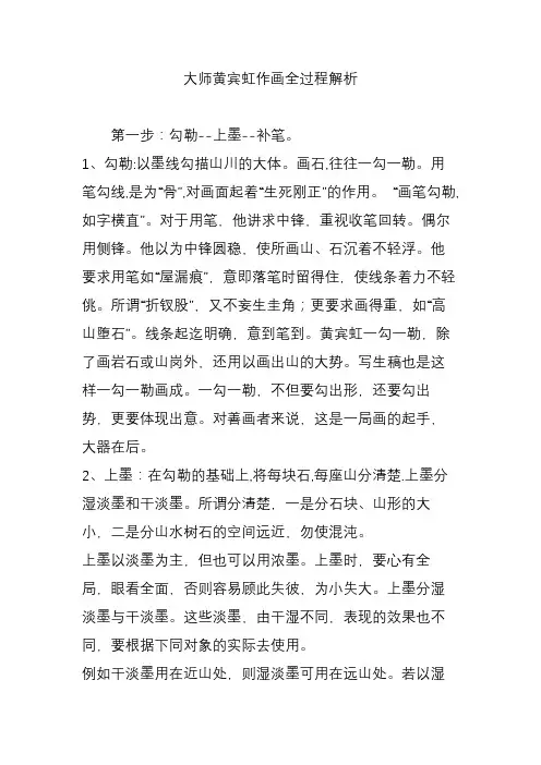 大师黄宾虹作画全过程解析
