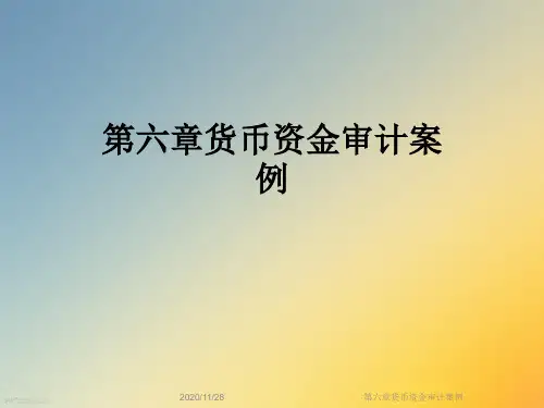 第六章货币资金审计案例