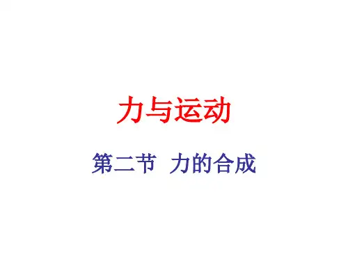 沪科物理八年级全册第7章2力的合成  课件(共23张PPT)
