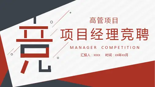 工作总结区域经理竞聘演讲稿PPT模板