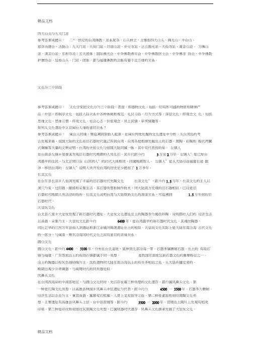 最新闽台文化形成性作业答案2