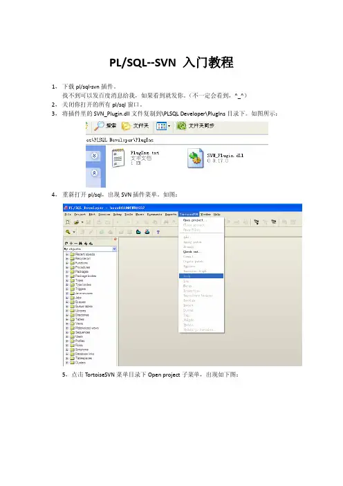 PLSQL-SVN入门教程