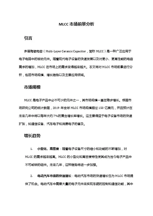 2024年MLCC市场前景分析