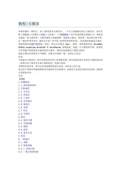 我的世界建造城市