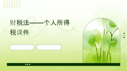 财税法——个人所得税课件