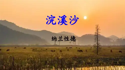 部编版九年级下册语文《浣溪沙》课外古诗词诵读PPT优秀教学说课复习电子课件
