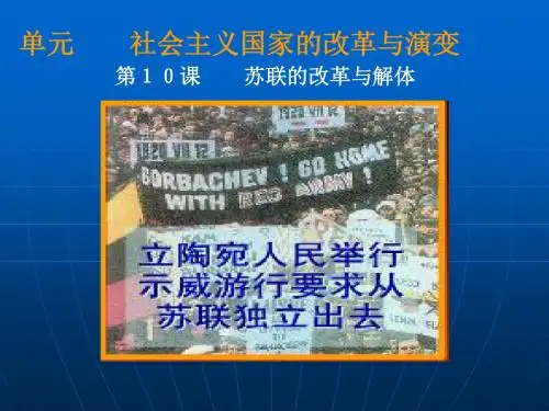 苏联的改革与解体PPT课件
