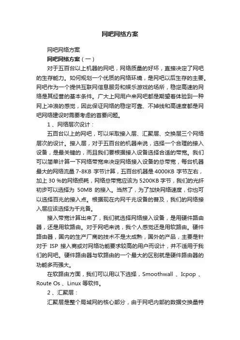 网吧网络方案
