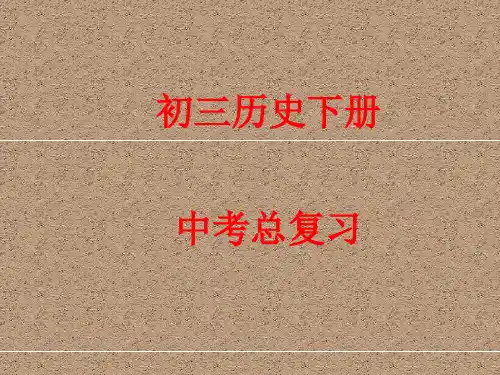 中考-人教版初三历史下册-中考复习课件