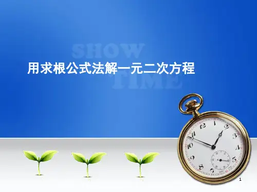 2.1 一元二次方程(求根公式法)