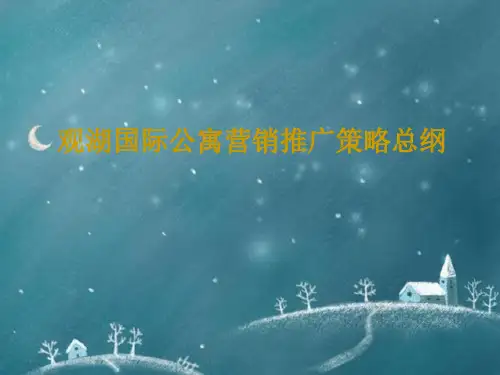 深圳南山观湖国际公寓项目营销推广策略总纲全89P