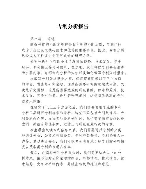 专利分析报告