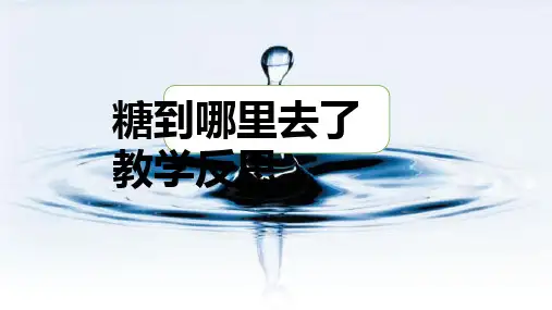 一年级下册科学课件-2 糖到哪里去了教学反思  冀人2017课标版(共14张PPT)