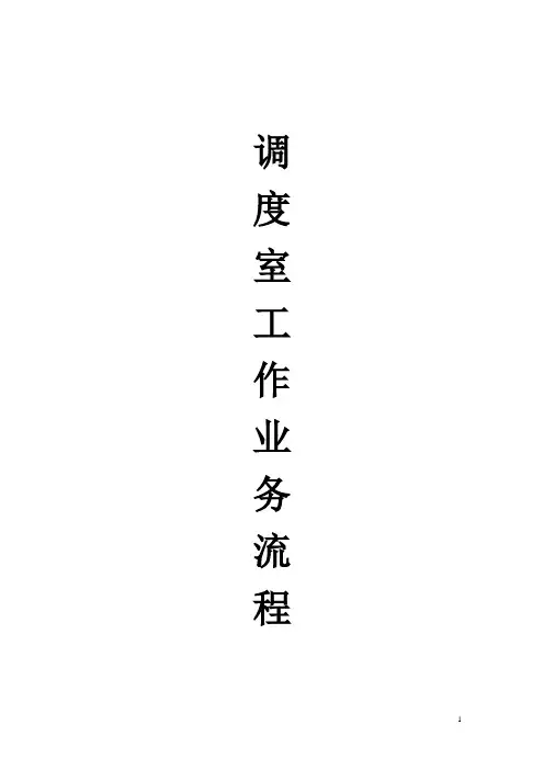 正文煤业调度业务流程图