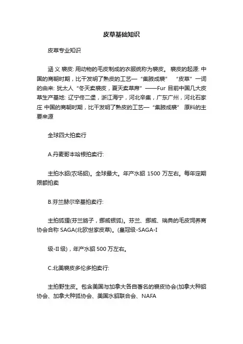 皮草基础知识