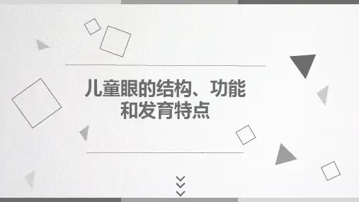 儿童眼的结构、功能和发育特点