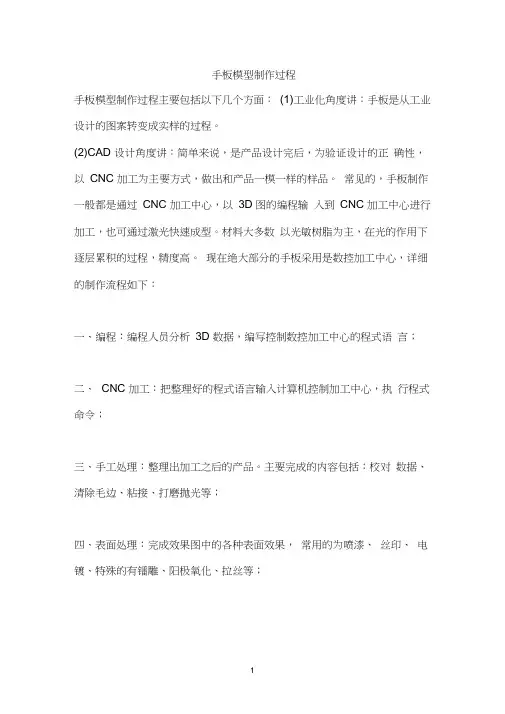 手板模型制作过程