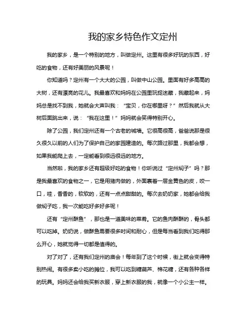 我的家乡特色作文定州