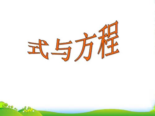 沪教版五年级下册数学课件6.3 总复习：式与方程 (共22张PPT)