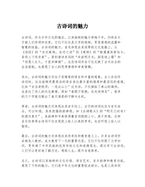 古诗词的魅力