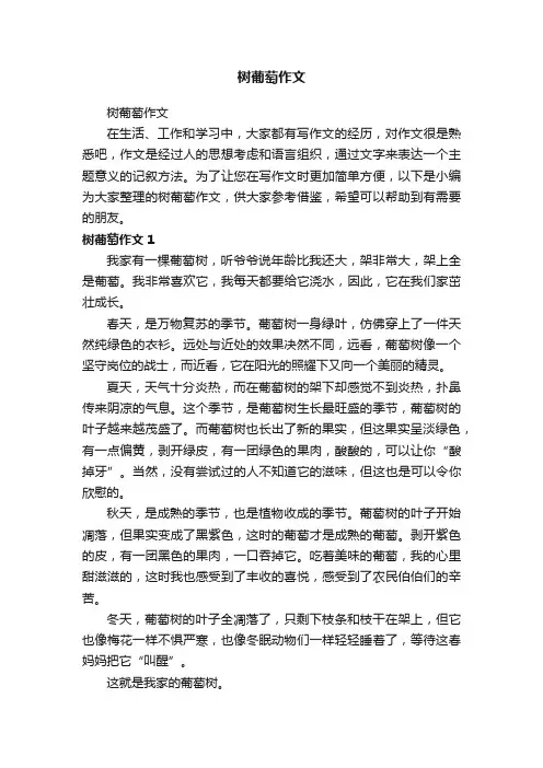 树葡萄作文