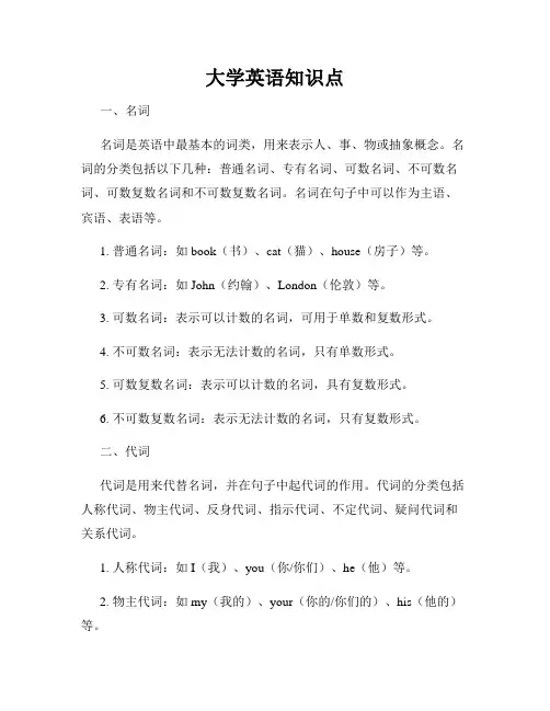 大学英语知识点