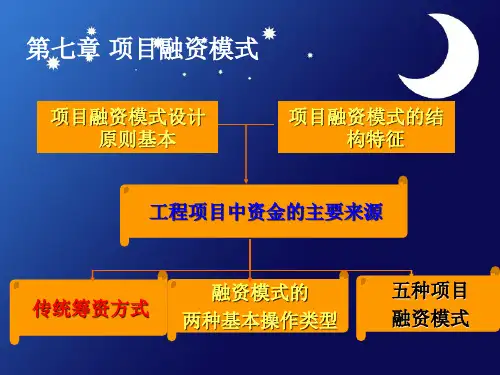 第七章项目融资模式ppt课件