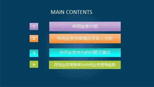 商业银行中间业务的发展情况