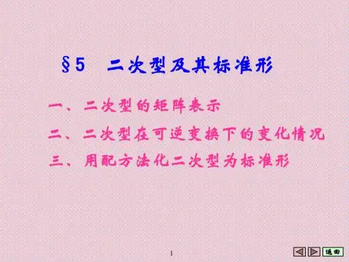 第五节 二次型及其标准形