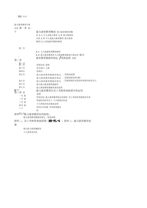 安达信能力素质模型管理手册