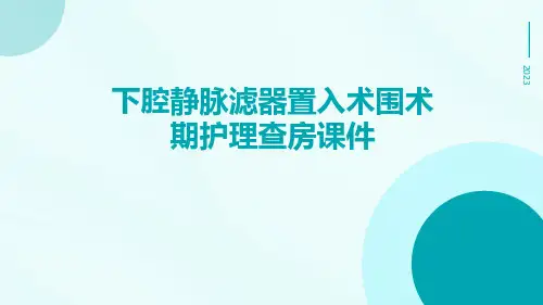 下腔静脉滤器置入术围术期护理查房课件