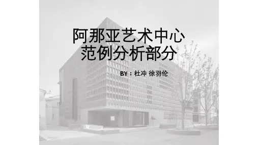 阿那亚艺术中心范例分析