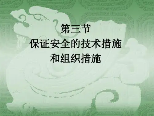 保证安全的技术措施和组织措施方案