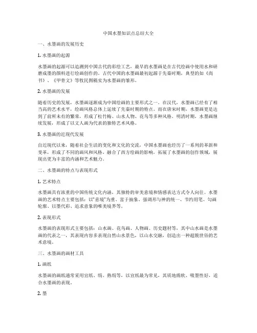 中国水墨知识点总结大全