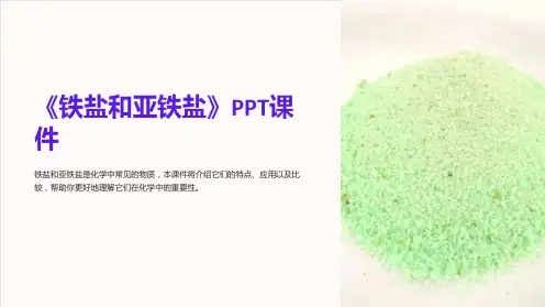 《铁盐和亚铁盐》课件