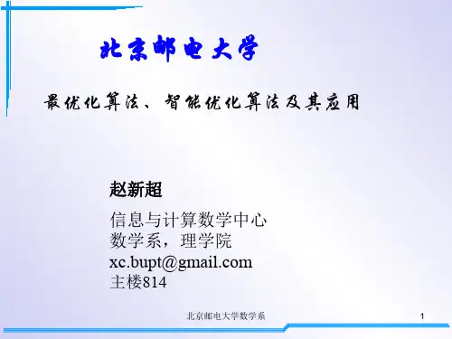 最优化算法、智能优化算法及其应用